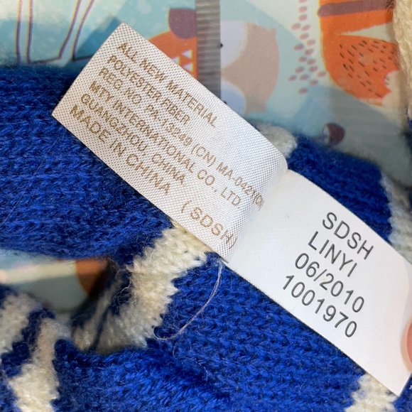 Dan Dee Collector’s choice Knit Sock Monkey Blue White Plush 11" Toy stuff - Picture 5 of 8